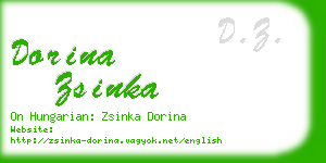 dorina zsinka business card